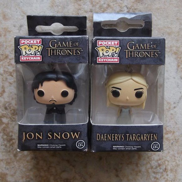 game of thrones funko pop pocket keychain jon snow daenerys targaryen - Picture 4 of 5